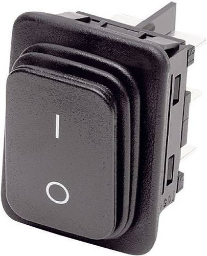 Marquardt Wippschalter 1934.3114 Schwarz IP65 2 x Ein/Ein 250 V/AC 10A rastend - Bild 1