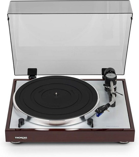 Thorens TD 403 DD Plattenspieler mit TP150 Tonarm und Ortofon 2M Blue in Hochglanz Walnuss - Bild 1