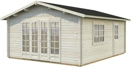 Palmako Irene Blockbohlenhaus aus Fichtenholz mit Satteldach in Braun, B/H/T: 514 x 287 x 598 cm - Bild 2