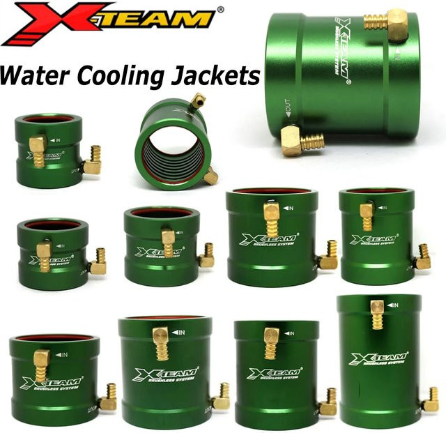 X-TEAM Aluminium-Wasserkühlungen für RC-Boots-Brushless-Motoren, Metall, Grün - Bild 1