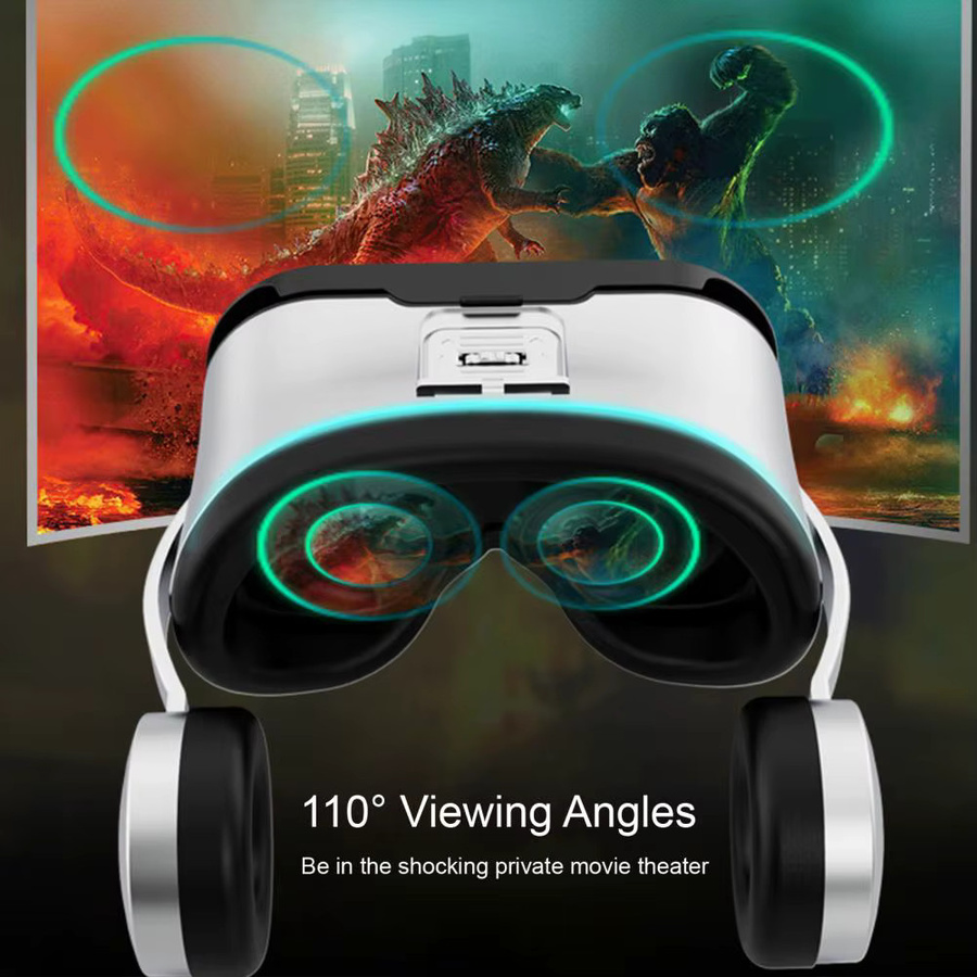 Viar 3D Virtual Reality VR-Brille mit Bluetooth in Schwarz für mobiles Gaming und Smartphones - Bild 3