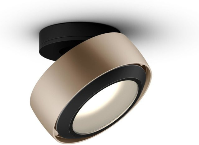 Occhio Più R alto VOLT LED-Deckenstrahler in Gold matt und Schwarz matt mit Glas-Kegel und warmweißem Licht (3000K) - Bild 1