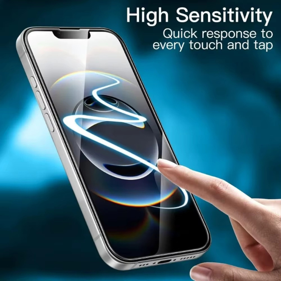 6-in-1 Displayschutz aus gehärtetem Glas mit Kameraobjektivschutz für iPhone 17 16 15 14 13 12 11 Pro Max und 17Air, transparent - Bild 3