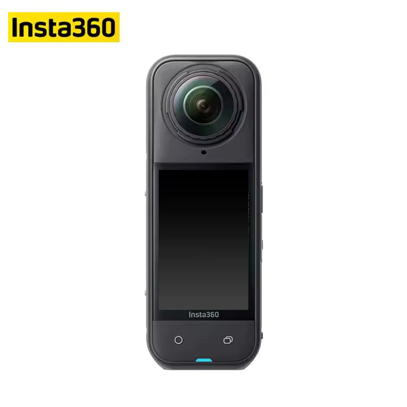 Insta360 X5 Wasserdichte 8K 360-Grad-Actionkamera in Schwarz mit Objektiven und Windschutz - Bild 1