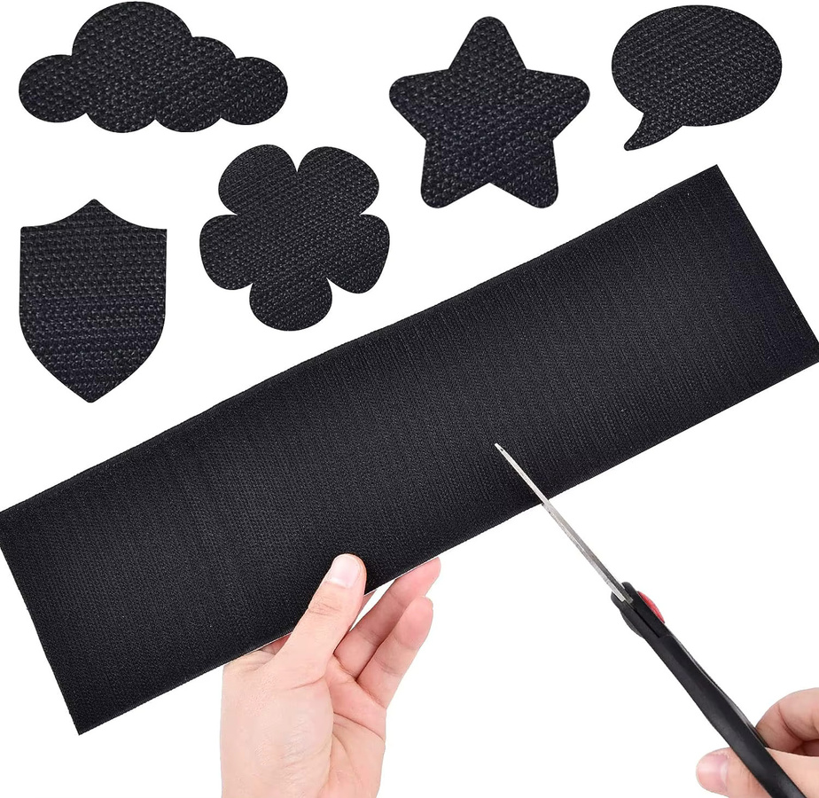 Selbstklebender Klettverschlussstreifen in Schwarz, 3 Meter lang, doppelseitiges Montageband für Zuhause und Büro - Bild 3