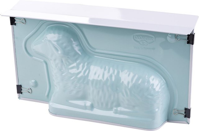 Dr. Oetker Backform Lamm Vintage Oster Manufaktur, hellblau, beschichtete Stahl-Emaille-Backform - Bild 1