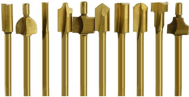 Dremel HSS Fräser in Gold für Holzbearbeitung, Gravur und Schnitzarbeiten - Bild 1
