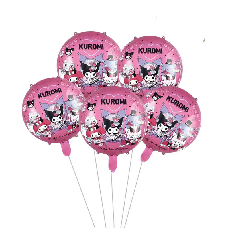 5 Stück Sanrio Latex-Ballons in Mehrfarbig für Kindergeburtstage und Babypartys mit Kuromi und Melody Motiven - Bild 2