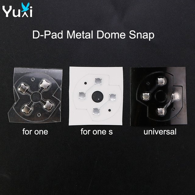 YuXi 4 Stück leitfähige Filmaufkleber und Metallkuppel-Snap Ersatz-D-Pad-Tasten für Xbox One S und Xbox Series X/S in Schwarz - Bild 1