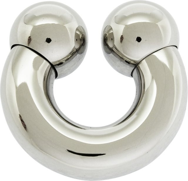 ACECHANNEL Barbell-Ring, Edelstahl, Silber, Unisex - Bild 1