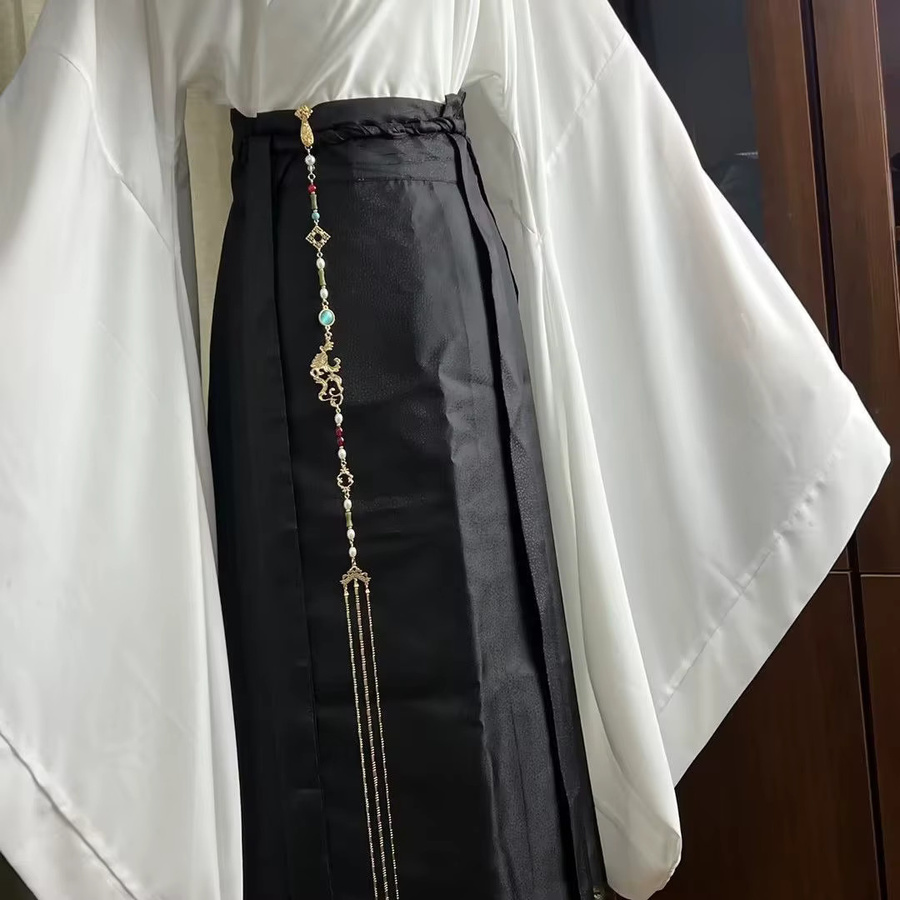 Hanfu-Kettenanhänger, antiker Druckkragen, Quaste - Bild 3