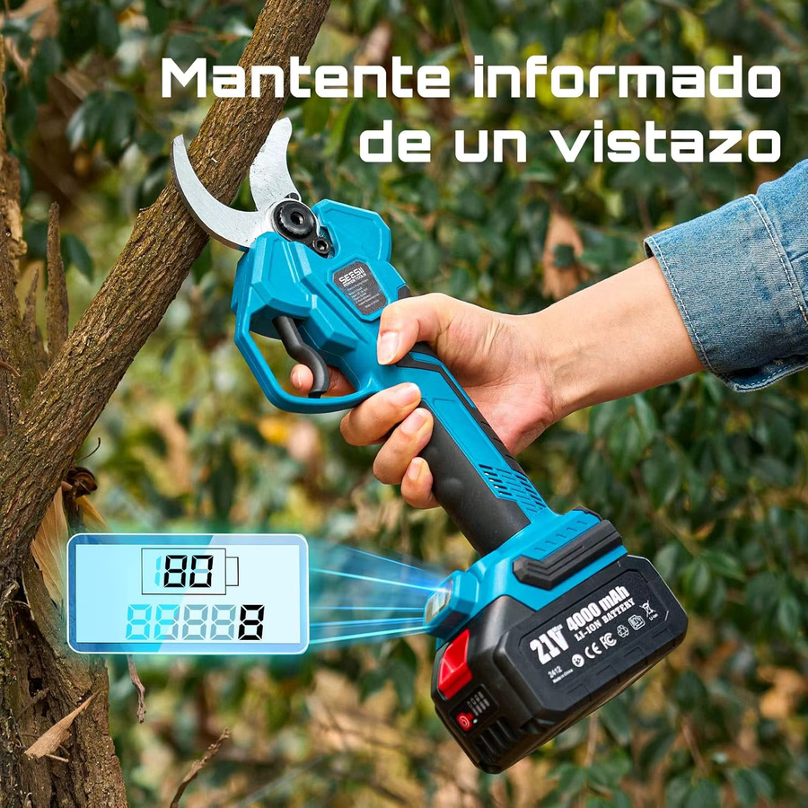 Seesii Bürstenlose Elektrische Astschere Blau für Makita 18V LXT Akku mit 40mm Schnittkapazität - Bild 2