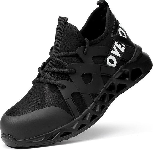 Avant-garde Arbeitsschutzschuhe aus Leder in Schwarz mit Stahlkappe, Größe 46 - Bild 1