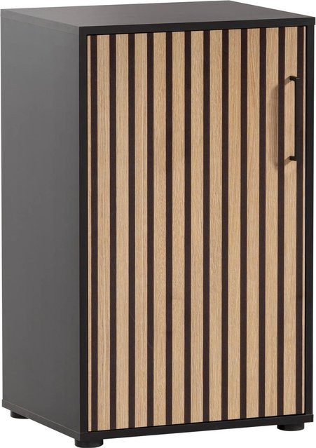 Schildmeyer Unterschrank Hank U 510 in Braun-Schwarz mit Akustikplattenoptik, B/T/H: 51,0 x 41,0 x 83,6 cm - Bild 1