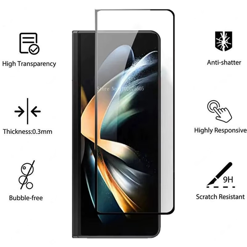 3er-Set gehärtetes Schutzglas für Samsung Galaxy Z Fold 5, Z Fold 4 und Z Fold 3, transparent - Bild 1