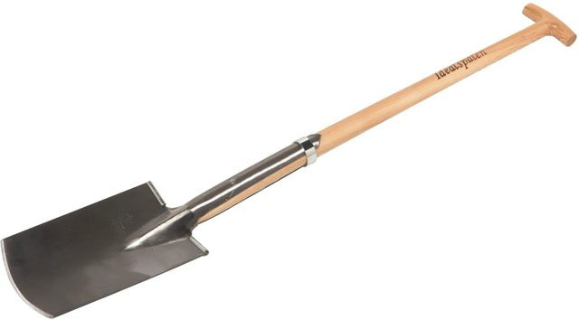 Ideal Baumschulspaten mit Stahlblatt und Eschenholz-Stiel mit Tritt, Höhe: 85 cm - Bild 1