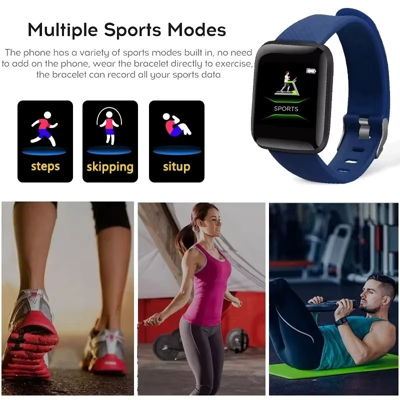 CHAOGENB Digitale Smartwatch für Kinder und Erwachsene, Sport- und Fitness-Armbanduhr mit LED-Display, Farbe: Schwarz - Bild 3