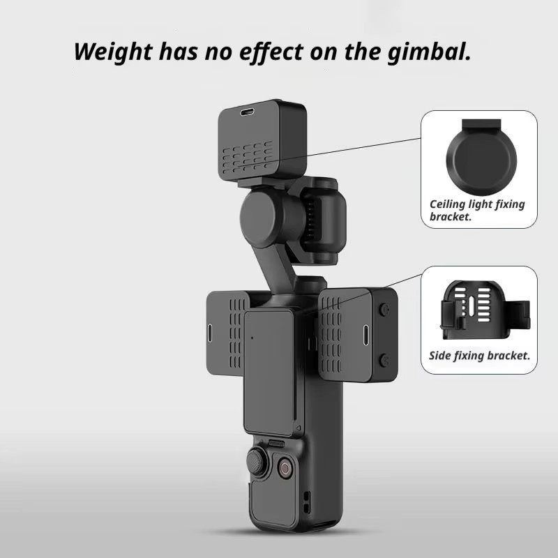 Magnetisches Mini-LED-Videolicht für DJI Osmo Pocket 4 und Pocket 3 in Schwarz, tragbares und wasserdichtes Vlogging-Licht für Live-Übertragungen - Bild 4
