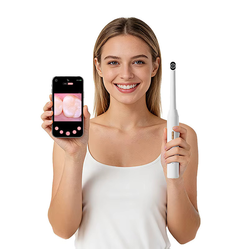 ILIHOME WIFI-Endoskop kabelloses Inspektions-Boreskop mit 8 LED-Leuchten und USB-C-Aufladung in Weiß für Android und iOS - Bild 3