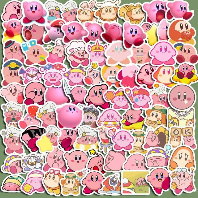 100 Stück Kawaii Kirby Anime Aufkleber Set von Binchi Outdoor Product in Multicolour für Laptop, Skateboard und Kühlschrank - Bild 1