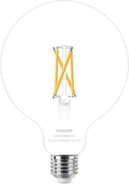 Philips WiZ WLAN LED Leuchtmittel E27 Globeform, 7 W, 806 lm, transparent - Bild 1
