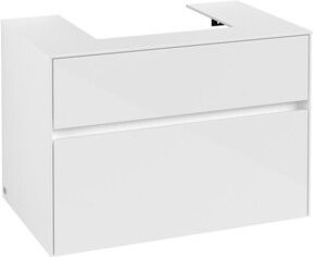V&B Waschtischunterschrank Collaro in Glossy White mit mittiger Waschtischplatzierung, B/T/H: 80 x 54,8 x 50 cm - Bild 1