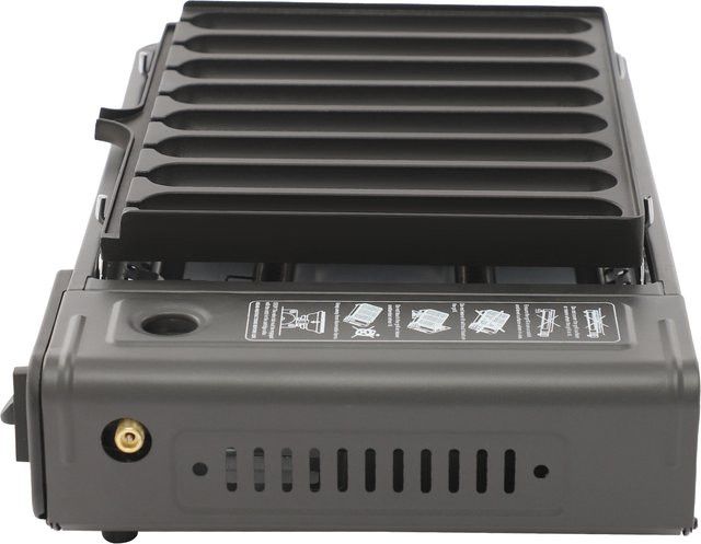 Bymaocar Tragbarer Gasgrillofen mit Wurstgrillplatte, Schwarz, B/T/H: 42 x 26 x 11 cm - Bild 1