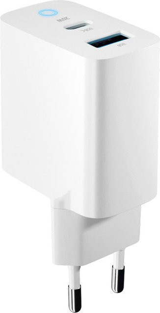 Forever Netzwerk-Ladegerät TC-06-20AC in Weiß mit 20W, 3A, 1 x USB-A und 1 x USB-C - Bild 1