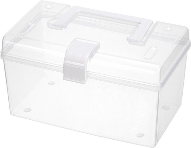 TOMTOP JMS Transparente Aufbewahrungsbox aus Kunststoff mit Griff für Home-Desktop - Bild 1