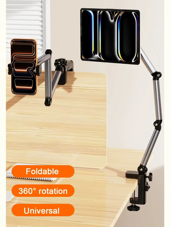 OUTMIX Magnetischer Tablet-Ständer Faltbarer iPad-Halter mit 360 Grad Drehung für Schreibtisch und Bett - Bild 6