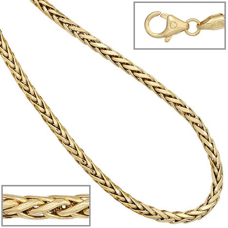 Colfem Zopfkette 585 Gelbgold, 2,6 mm, 45 cm, Unisex - Bild 1