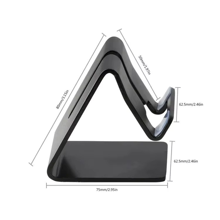 Universeller faltbarer Schreibtisch Halter aus Aluminiumlegierung für Handy und Tablet in Schwarz - Bild 2