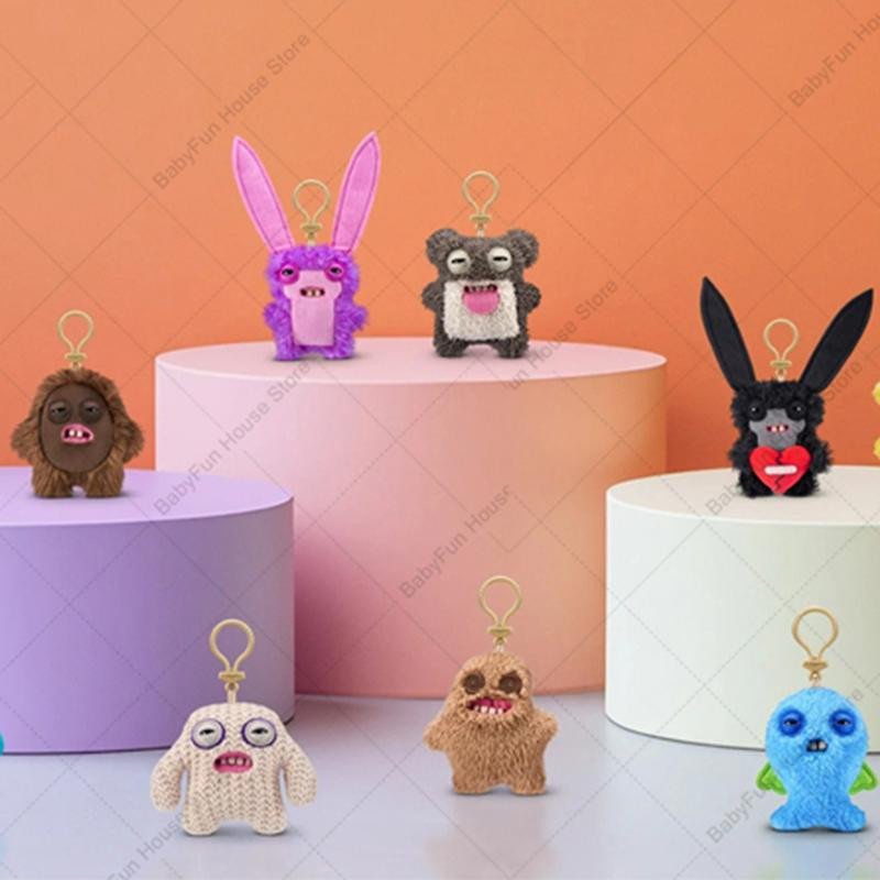 Fuggler Weitäugiger Sonderling Verärgerter Außerirdischer Hase Plüschpuppen Schlüsselanhänger - Bild 2
