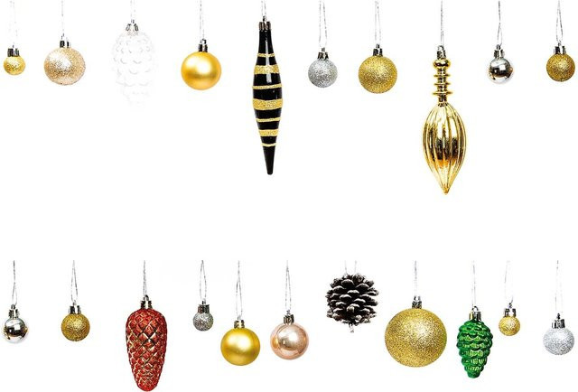 Rico Design Christbaumkugeln Set Klassik in Gold und Silber für Weihnachten - Bild 1