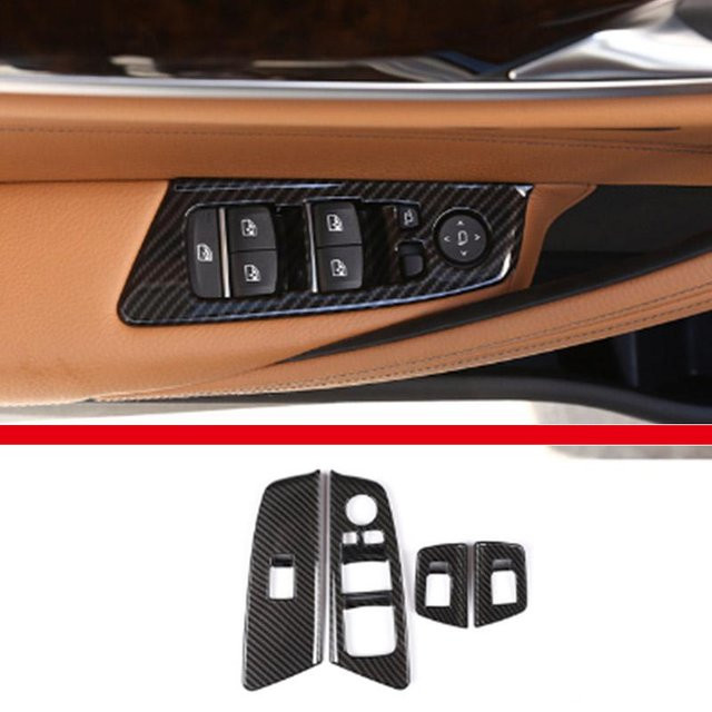 Metyoucar Karbonfaser Zierabdeckung Set für BMW 5er G30 2018-2026, Lenkrad, Armaturenbrett und Mittelkonsole, Schwarz - Bild 1