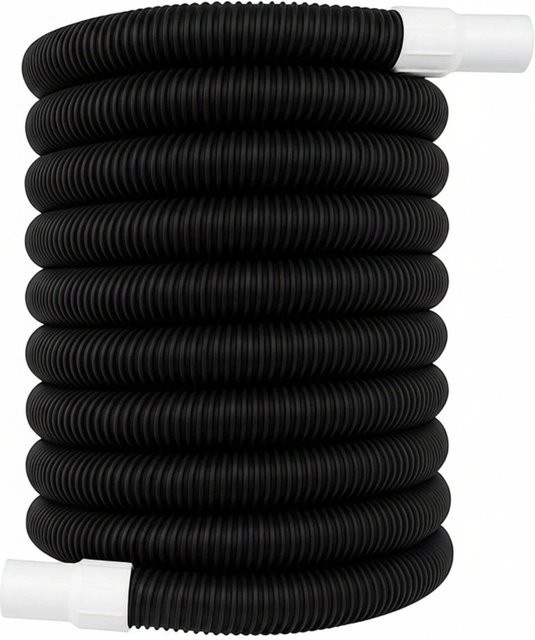 Relaxdays Poolschlauch aus PE-Kunststoff in Schwarz, flexibel und druckstabil, Durchmesser: 32 mm, Länge: 10 m - Bild 1