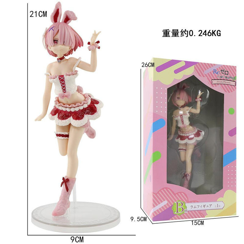 MIFEN Anime Actionfigur Re:Zero Starting Life in Another World Ram Kaninchen Verkleidung Modell aus PVC, Multicolor, Höhe: 21 cm - Bild 2