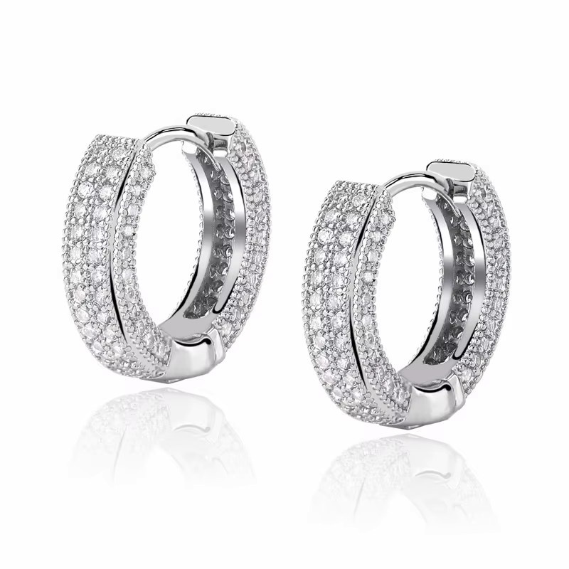 UOSU Ohrringe, Silber, Zirkonia, Unisex - Bild 3