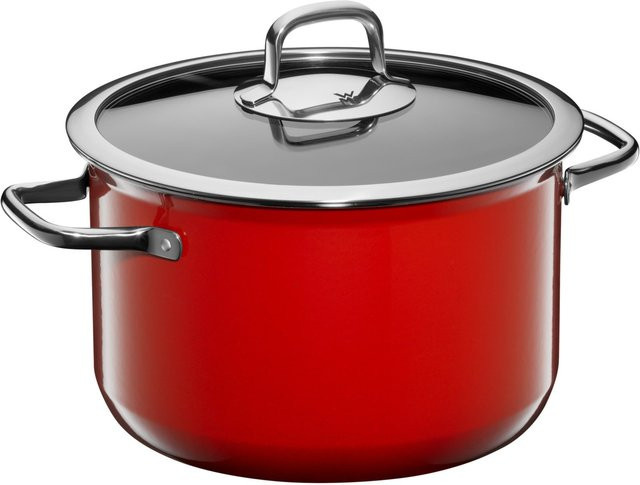 WMF FT Compact Fleischtopf mit Glasdeckel, Rot, Durchmesser: 24 cm - Bild 1