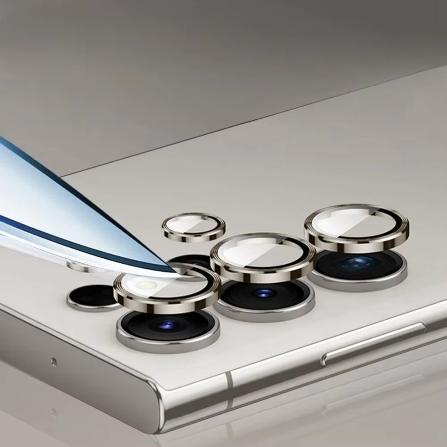 Metall Objektiv Glas Schutz für Samsung Galaxy S25 Ultra und S24 Ultra Kamera Ring Case aus Legierung in Silber und Multicolor - Bild 3