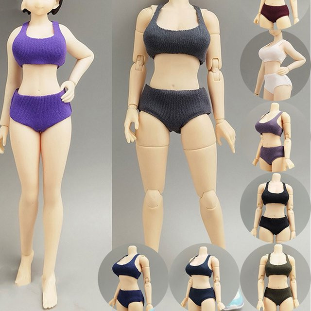 sharprepublic Sport-BH-Shorts-Set, Kostüm, Maßstab 1:12, Grau - Bild 1