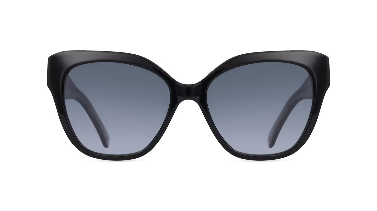 Kate Spade SAVANNA/G/S Sonnenbrille, Vollrand, Oval, Acetat, Damen, schwarz - Bild 1