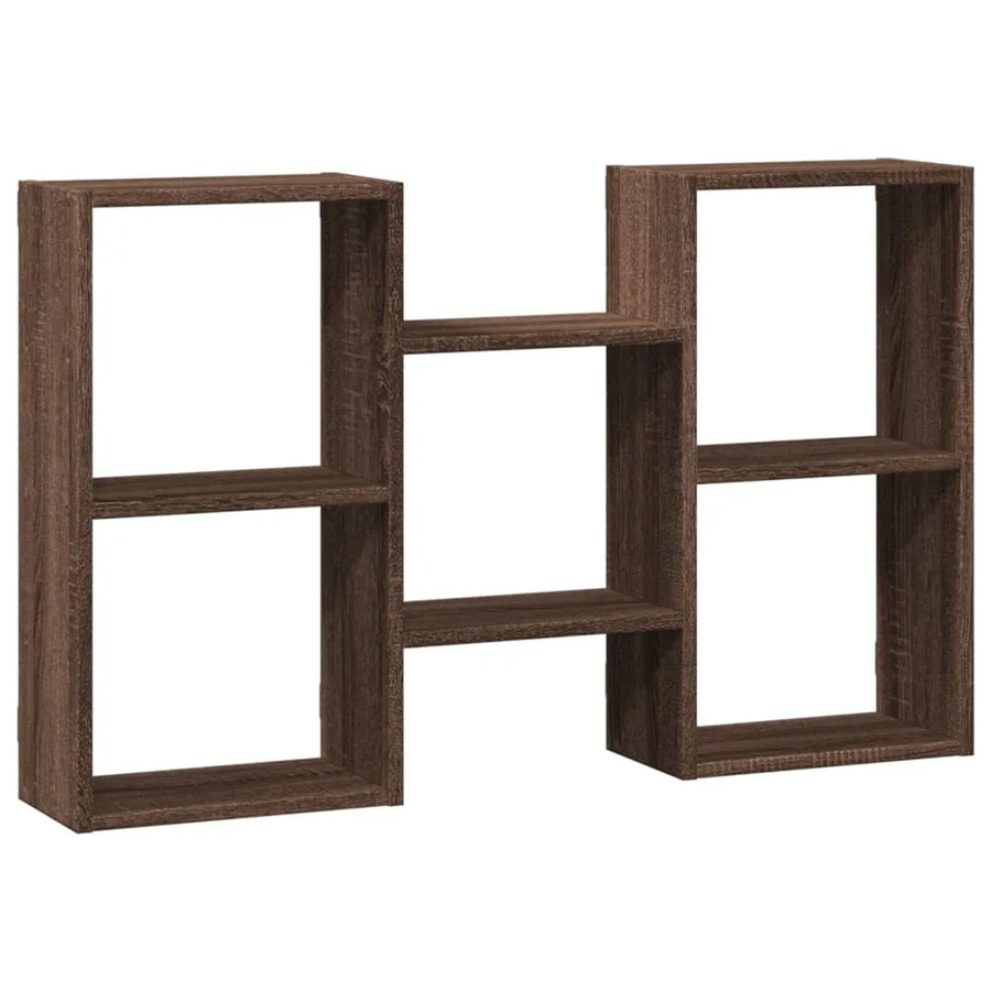 vidaXL Wandregal Cube in Eiche Braun aus Holzwerkstoff, B/H/T: 96 x 60 x 18 cm - Bild 2