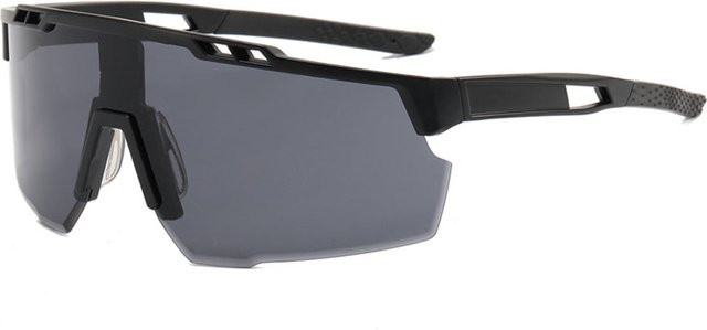 Techsuit 9963 Fahrradbrille, Unisex, Vollrand, Schwarz, Kunststoff - Bild 1