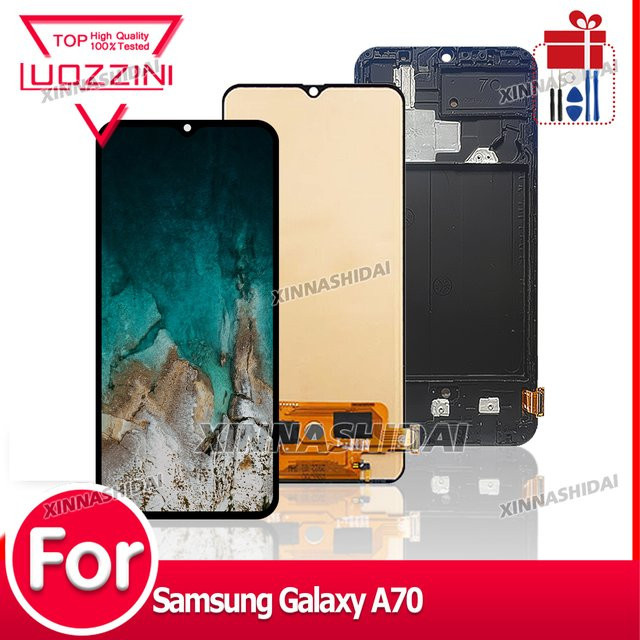 Samsung A70 LCD Touchscreen Digitizer Ersatzteil mit TFT-Display in Schwarz für Modell A705 A705F A705DS 2019 - Bild 1