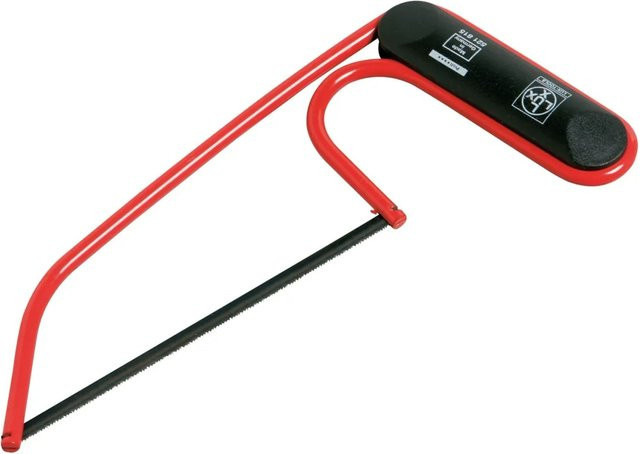 LUX-TOOLS Mini-Kleinsägebogen in Rot aus Stahl mit 150 mm Sägeblatt - Bild 1