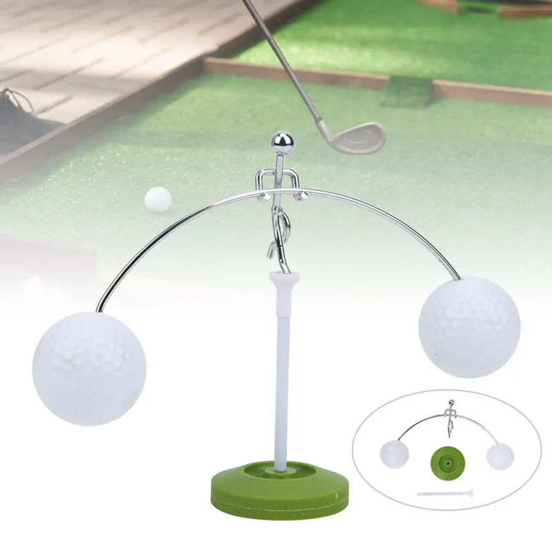 Wosawe Outdoor Sports Golf Geschenkset Desktop-Dekoration mit kleinem Golfball-Balancehalter und Basis in Silber - Bild 2