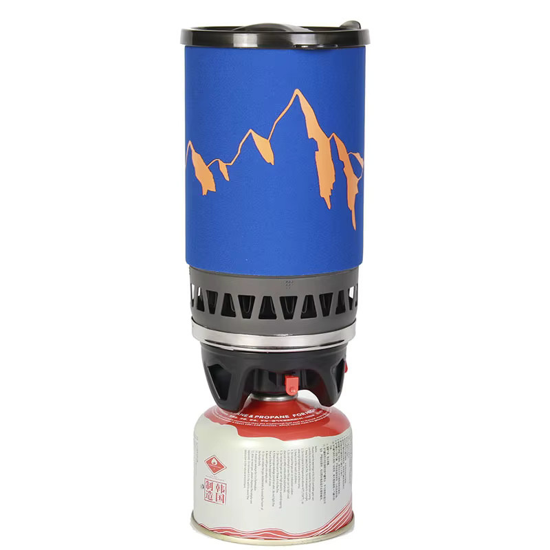 Outdoor-Gaskocher-Set in Schwarz mit 1400 ml Topf für Camping und Outdoor-Aktivitäten - Bild 2