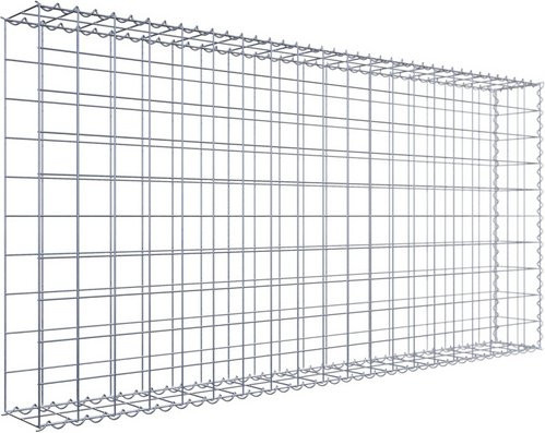 Gabiona Anbaukorb Typ 2 aus Stahl in Silbergrau, B/T/H: 100 x 20 cm x 100 cm - Bild 1