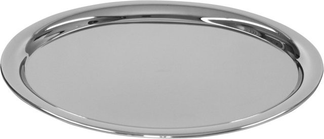 Schneider Serviertablett aus Edelstahl in Silber, oval, B: 28,5 cm, L: 22 cm - Bild 1